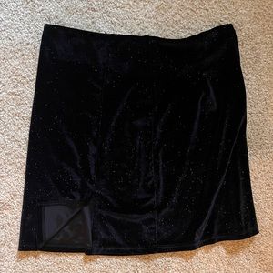 Black mini skirt